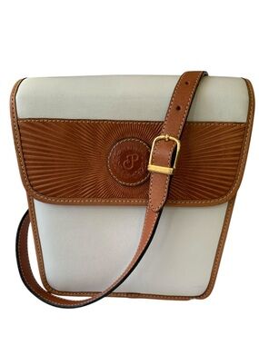 VTG Perlina New York Two-Tone Leather Crossbody w/ Original Hangtag